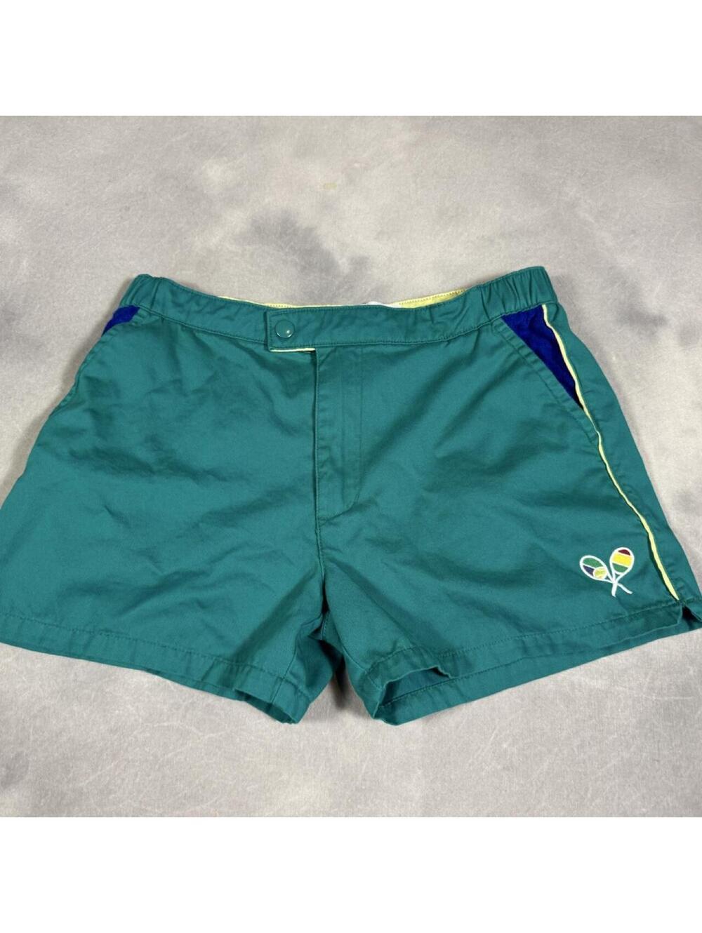 Urban Outfitters vintage inspired Tennis Racquet Shorts Teal Terrycloth Size M